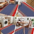 thumbnail image 6 of Independence Day Washable Area Rug 4 x 6 ft Vintage Abstract Blue Red Stars USA Flag Red Border, Soft Non Slip Rugs Stain Repellent Indoor Felt Carpet for Living Dining Room Bedroom Home Office, 6 of 9