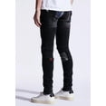 thumbnail image 3 of Embellish NYC Men's Rip & Repair Patchwork Distressed Skinny Fit Denim Jeans (30, Black), 3 of 4