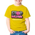 thumbnail image 4 of Summer Big Boys T Shirts Unity Day Tee Blouse Unisex Letter Graphic Tees Casual Short Sleeve Anti Bullying Awareness T Shirt Yellow Athletic Performance Shirts 12-13T, 4 of 4