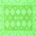 thumbnail image 1 of Ahgly Company Indoor Square Abstract Green Modern Area Rugs, 7' Square, 1 of 4