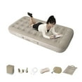 thumbnail image 1 of Inflatable Mattress with Electric Pump One Click Automatic Quick Inflation Deflation Air Mattress Comfortable Water-resistance 2 Person for Home Guests Travel Camping Hiking Portable Air Bed, 1 of 8
