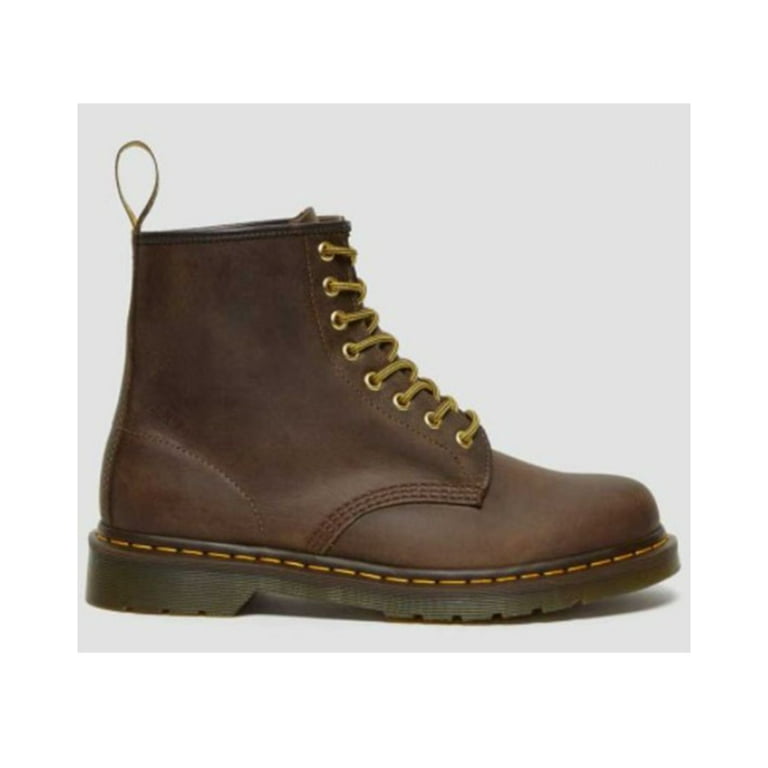 Dr. Martens Unisex 1460 Crazy Horse Lace Up Boot Round Toe Brown 9 D M US Walmart
