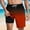 Watermelon Red, variant on Men's Gradient Print Beach Shorts Walking Bermuda Slacks Travel Casual Summer Board Shorts with Compression Liner