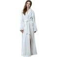 thumbnail image 1 of LinYooLi Women's Lapel Fleece Bathrobe Soft Plush Spa Robe Warm Pajamas with Pockets Soft Pjs Loungewear for Women, 1 of 5
