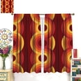 thumbnail image 3 of Geometric Pattern Curtains, Vintage 60''S 70''S Orange Modern Abstract Decor, Bedroom Living Room Blackout Insulated Curtains42X54 Inch, 3 of 6