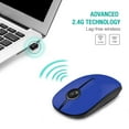 thumbnail image 3 of VIVEFOX Wireless Mouse for Laptop, 2.4G Ultra Thin Silent Mouse, with USB Nano Receiver Portable Mobile Optical Cordless Mouse for Laptop, PC, Computer, Mac(Blue and Black), 3 of 6
