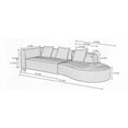 thumbnail image 3 of Modern Simple Cloud Sofa, 123*37 inch 4-person Corduroy Modular Sofa, No Assembly Needed, Living Room Furniture, 3 of 15