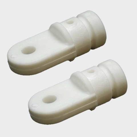 Master Tool Boat Bimini Eye Ends 402 | 3/4 Inch White Plastic (Pair)
