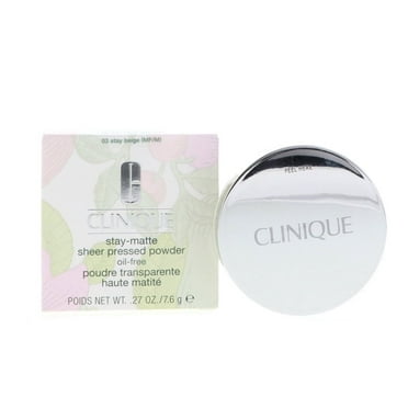 Clinique Stay-Matte Sheer Pressed Powder, 03 Stay Beige, 0.27 oz