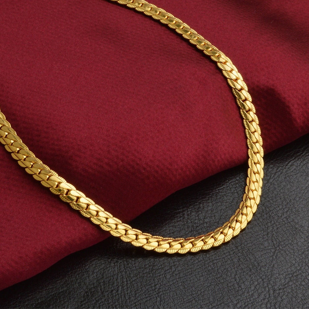 Women Men's Jewelry Solid 18K Yellow 