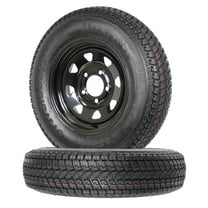 eCustomrim 2-Pack Trailer Tire On Rim Bias Ply ST175/80D13 175/80 Load C 5-4.5 Black Wheel