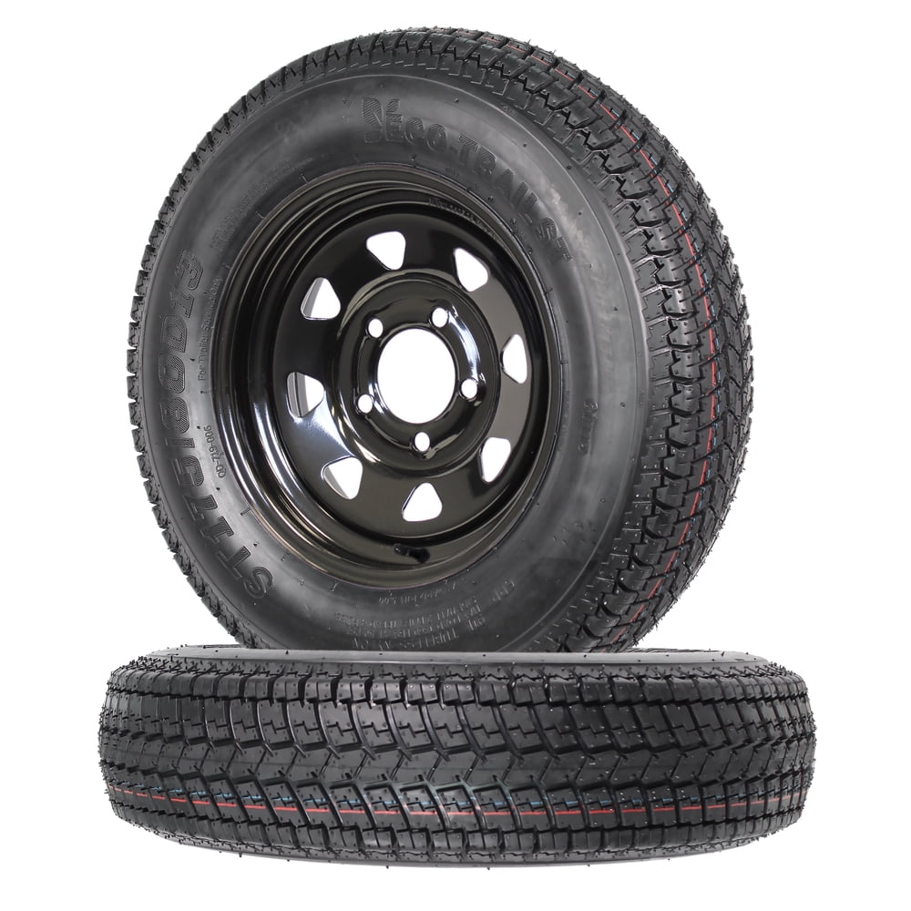 2-Pk Trailer Tire On Rim Bias Ply ST175/80D13 175/80 LRC 5-4.5 Black Spoke Wheel 2-Pk Trailer Tire On Rim Bias Ply ST175/80D13 175/80 LRC 5-4.5 Black Spoke Wheel Sansujyuku sansujyuku.com
