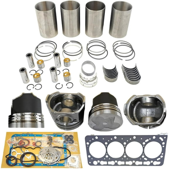 V3300 Engine Overhaul Rebuild Kit (No valve set) 12 valves Piston height 83.7mm For Kubota V3300 V3300-DI Engine M6800 M8200 M9000 Tractor Bobcat S220 S250 S300 T250 T320 Loader 1C010-21113