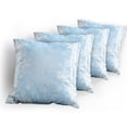 thumbnail image 5 of Ambesonne Winter Throw Pillow Cover 4 Pack, Christmas Snowflake Soft, 20", Pale Blue White, 5 of 7