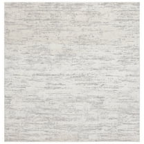 SAFAVIEH Hanna Cleto Striped Area Rug, Ivory/Light Grey, 6'7" x 6'7" Square