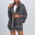 thumbnail image 1 of EGNMCR Cardigan Womens Veste Tricotée à Col Châle Imprimé Léopard avec Manches Amples Cardigan Womens polyester top, 1 of 3