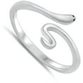 thumbnail image 4 of Adjustable Open Snake Ring .925 Sterling Silver Band Jewelry Female Male Unisex Size 7, 4 of 4