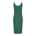 thumbnail image 6 of IROINNID Reduced Wedding Guest Dresses for Women Formal Evening Night Dress Round-Neck Sleeveless Straps Floral Color Loose Vest Sling Dress Elegant Sheath Dress,Green, 6 of 7