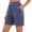 Navy, variant on Women's Bermuda Shorts, High Waist Basic Stretch Casual Bottoms Knee Length Summer Athletic Shorts with Pockets Navy S(S)