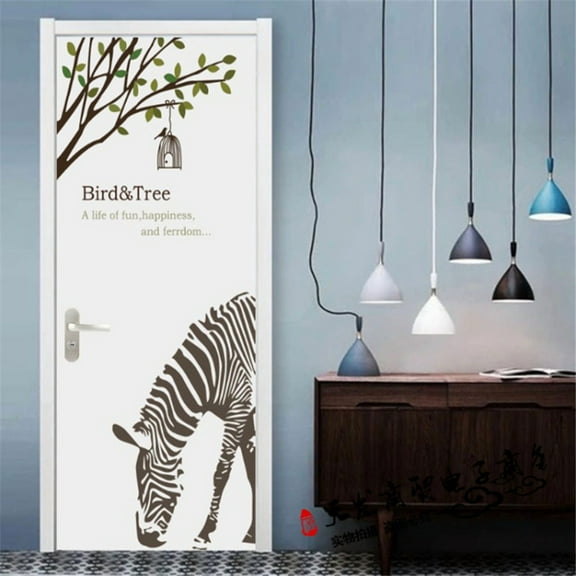 Stickers on the Doors Peel and Stick Wallpaper Vinyl Glass Door Murals Waterproof Posters Room r Hom