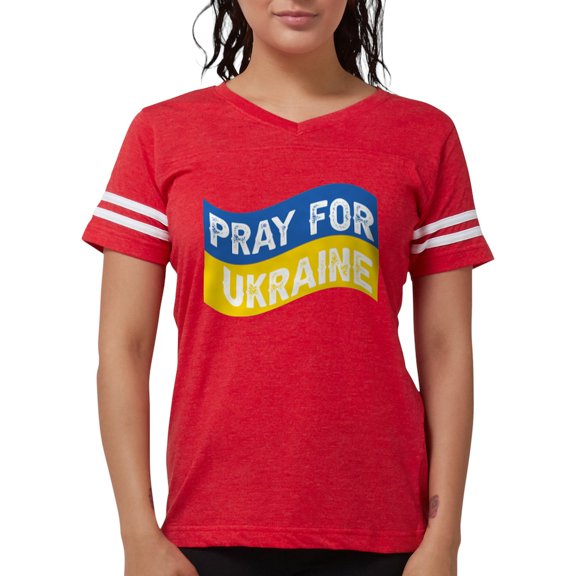 CafePress - Pray For Ukraine T Shirt - Womens Football Shirt