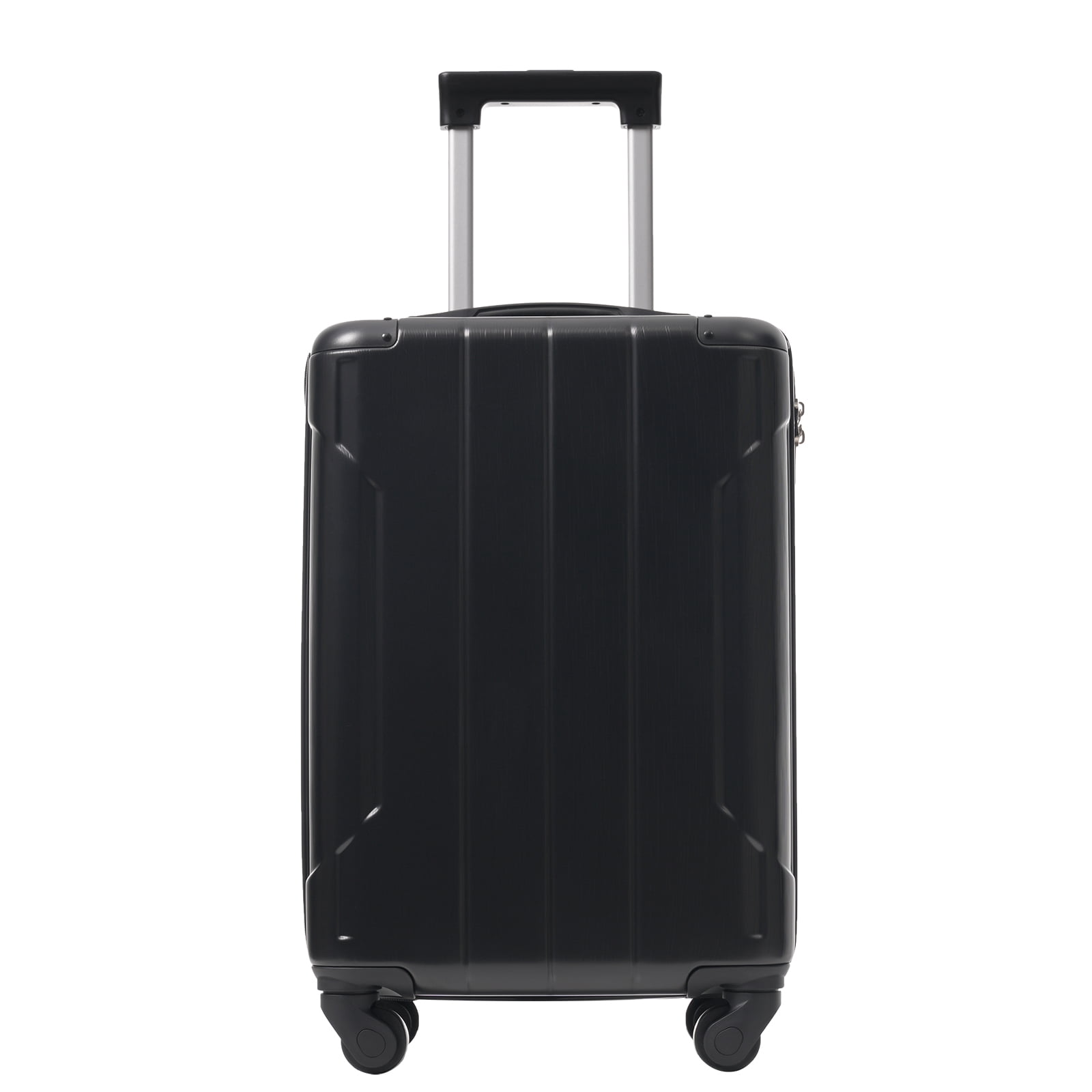 Euroco Carry-On Luggage Sets 3 Piece,ABS Lightweight Suitcase with Spinner Wheels, TSA Lock & 2 Packing Cubes,20 Inch Hardshell Airline Approved Luggage for Men Women Travel,Black