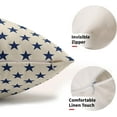 thumbnail image 3 of 4th of July Pillow Covers 12x20 Set of 2 Navy Blue Star Americana Independence Day Patriotic Rectangle Decorative Throw Pillow Cases Outdoor Decor for Sofa Couch Bed Fourth July Holiday Decorations, 3 of 6