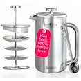 thumbnail image 1 of Prensa francesa Ziruma de acero inoxidable de doble pared, 34 oz, 1 of 9