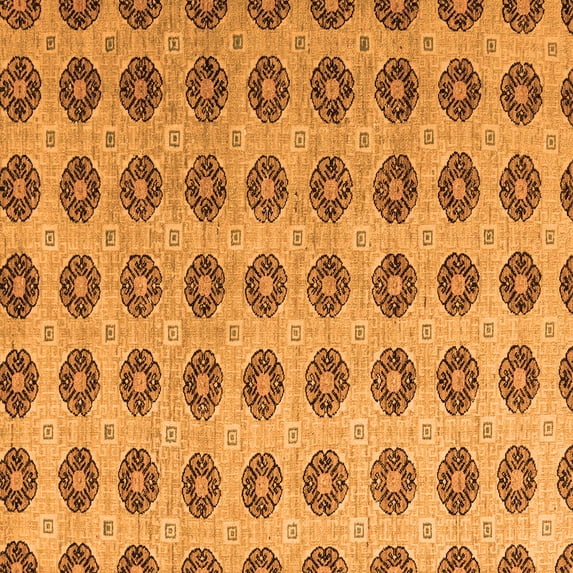 Ahgly Company Indoor Square Abstract Orange Modern Area Rugs, 4' Square