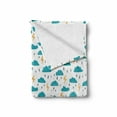 thumbnail image 2 of Winter Soft Flannel Fleece Throw Blanket, Hand Drawn Style Blue Clouds and Bolts Childish Drizzle Pattern, Cozy Plush for Indoor and Outdoor Use, 60" x 80", Turquoise Marigold, by Ambesonne, 2 of 6