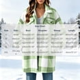 thumbnail image 4 of Plaid Jacket for Women Warm Fleece Button Down Turned-Down Collar Fall Winter Shacket Coat with Pockets, 4 of 9