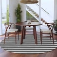 thumbnail image 4 of Abstract Stripe Round Area&nbsp;Rug 8ft Classic Black Point Lines Non-Slip&nbsp;Washable Circle Rugs Soft Felt Indoor Floor Mat for Bedroom Kitchen Living Room Bathroom, 4 of 9