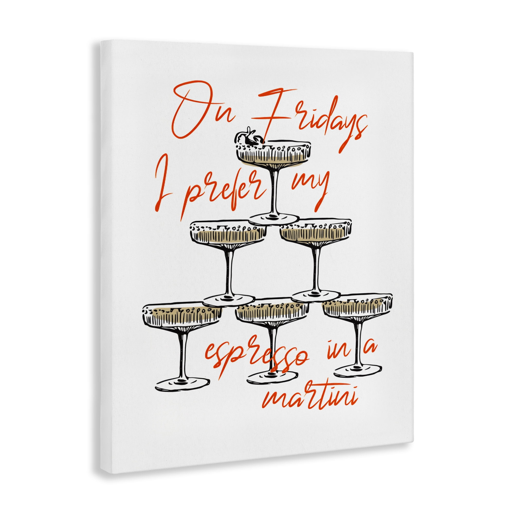 Stupell Industries On Fridays Espresso Martini Canvas Wall Art, design by The Prints Vibe
