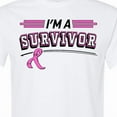 thumbnail image 4 of Inktastic I'm a Survivor Breast Cancer Awareness with Ribbon T-Shirt, 4 of 5