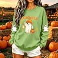 thumbnail image 6 of Kezqiaxn Halloween Women's Sweatshirt Fashion Long Sleeve Loose Casual Crew Neck Sweatshirts Fall Winter Clothes Mint Green L, 6 of 6