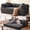 Grey, variant on OMNIBERG 79" 5-in-1 Boneless Convertible Futon Sofa Bed, Corduroy Modular Sleeper Sofa Couch with Storage Pockets, Fixed-Shape Frame and Pillows for Living Room Bedroom, No Assembly, Orange