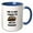 Blue/White, variant on 3drose, Time to Tuck Yourself in Baby Tortoise in Its Shell, 11oz Mug