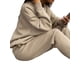 thumbnail image 3 of Conjunto Deportivo de 2 Piezas para Mujer: Sudadera de con Media Cremallera y Pantalón de Chándal Caqui XL, 3 of 8