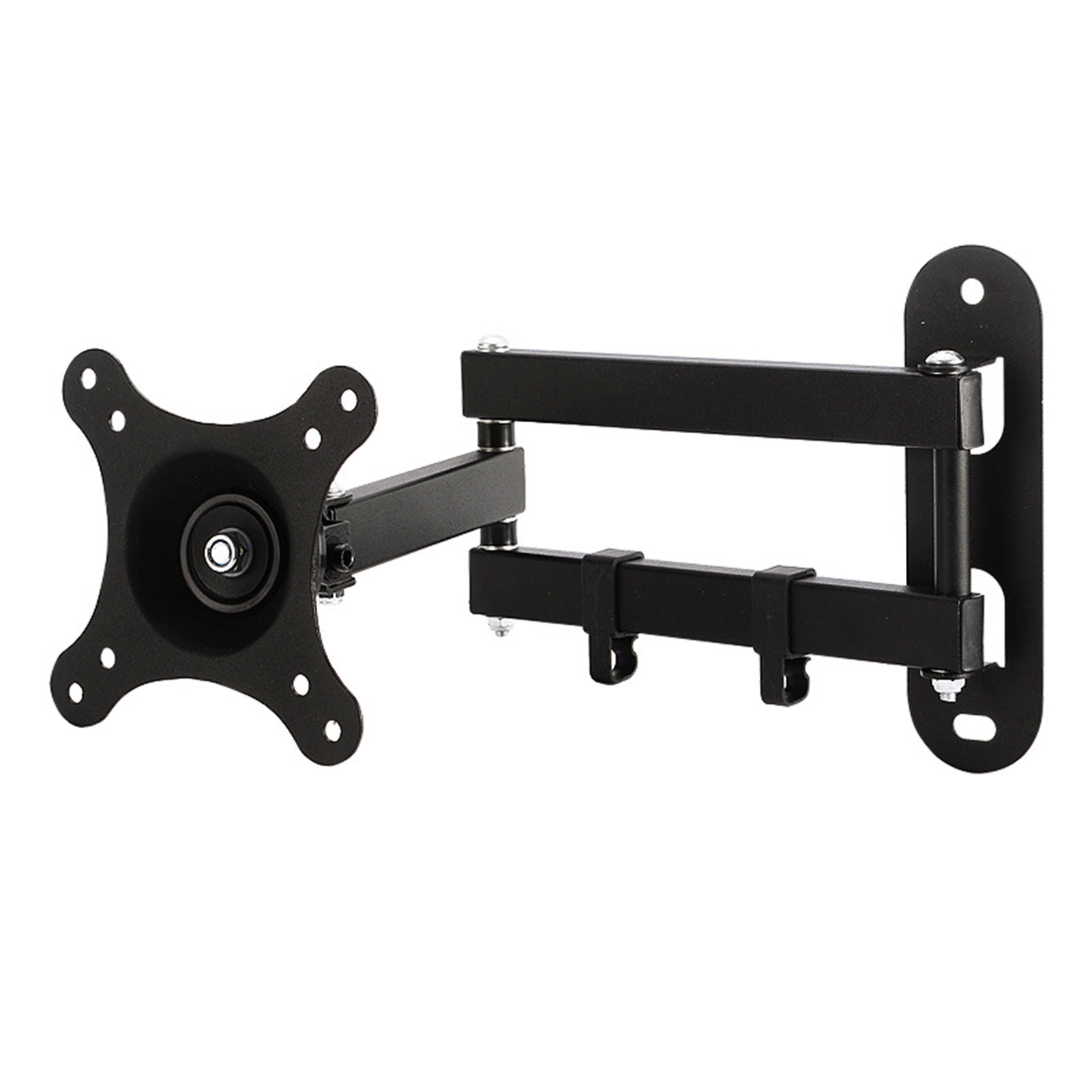 TV Monitor Wall Mount Bracket for 1032 Inch Flat Curved TVs Monitors Swivels Tilts Wallmounted