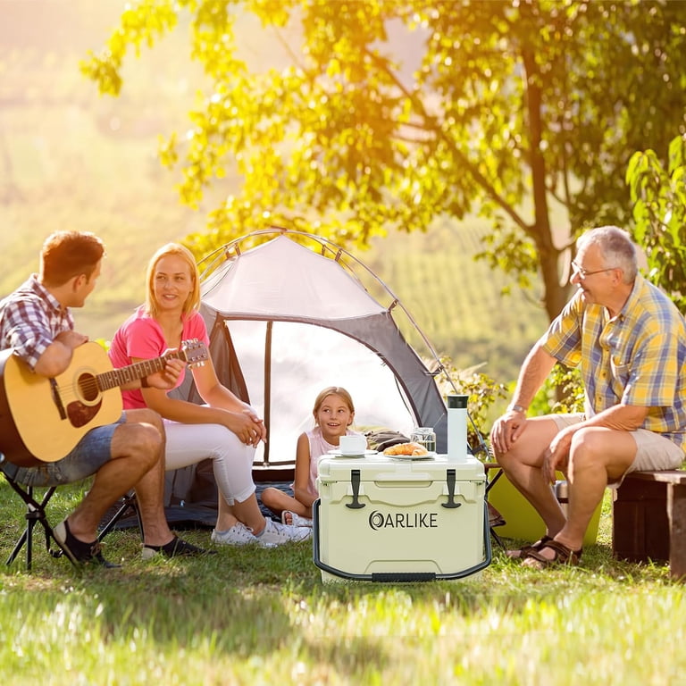 Oarlike 25 Quart Hard Camping Cooler, Portable Insulated Ice Chest