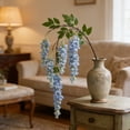 thumbnail image 6 of Violete Artificial Wisteria Flower Hanging Ornament, Long Stem Plastic Vine Decor in Blue, Pink, White, Purple for Indoor Living Room Wall and Ceiling Decoration, 6 of 8