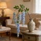 thumbnail image 5 of Guirnalda de glicinias artificiales | Decoración colgante de flores artificiales de tallo largo para el hogar | Arreglo floral para interiores y exteriores, 5 of 7