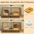 thumbnail image 5 of JanflyHome Litter Box Enclosure for 2 Cats, Hidden Cat Litter Box Cabinet Furniture Indoor, Double Room, Scratching Pad, Side End Table, Gray, 5 of 10