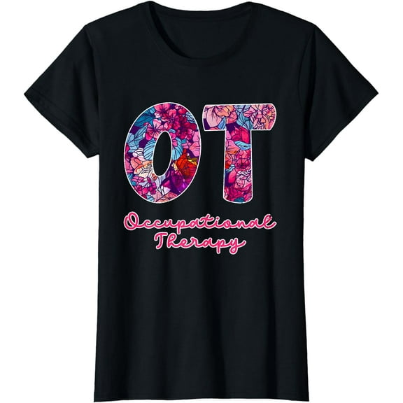 Floral OTA Occupational Therapy Occupational Therapist T-Shirt