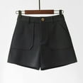thumbnail image 2 of Lenpel Shorts for Women Dressy Casual High Waisted Wide Leg Workwear Shorts Summer Trendy Shorts with Pockets, 2 of 4