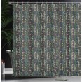 thumbnail image 3 of Ambesonne Nautical Shower Curtain, Fish Moss Bubble Artwork, 69"Wx75"L, Jade Green and Cadet Blue, 3 of 4