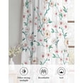 thumbnail image 6 of Watercolor Floral Sheer Curtains 45 Inch Length 2 Panels Set for Living Room/Bedroom, Spring Botanical Flowers Tree Branches Kitchen Curtains Grommet Semi-Sheer Curtains Window Treatments 42"x45"x2, 6 of 7
