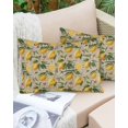 thumbnail image 6 of Yellow Lemon Throw Pillow Cover 20 x 30 Inch Decorative Pillow Cover Brown Vintage Summer Fruit Watercolor Lumbar Pillowcase Seasonal Rectangle Cushion Case for Couch Sofa Bed Living Room, 6 of 7
