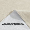 thumbnail image 5 of Newbridge Taupe Napa Leaf Solid Color 60 x 102 inch Rectangle Vinyl Flannel Backed Tablecloth, 5 of 8