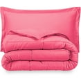 thumbnail image 4 of Bare Home Ultra-Soft Premium 1800 Series Goose Down Alternative Comforter Set - Hypoallergenic - All Season - Plush Fiberfill, Twin Extra Long (Twin/Twin XL, Pink), 4 of 6